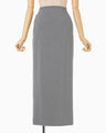 Curved Dart I-line Skirt - grey