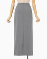Curved Dart I-line Skirt - grey
