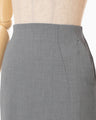 Curved Dart I-line Skirt - grey