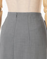 Curved Dart I-line Skirt - grey