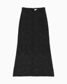 Raised Jacquard A-Line Skirt - black