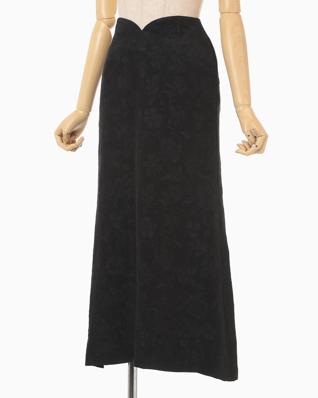 Raised Jacquard A-Line Skirt - black - Mame Kurogouchi