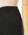 Raised Jacquard A-Line Skirt - black