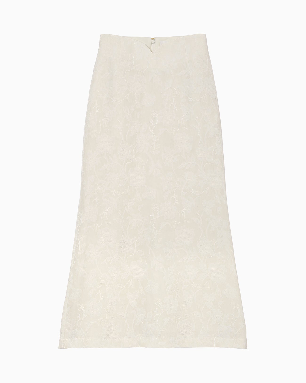 Raised Jacquard A-Line Skirt - ecru - Mame Kurogouchi