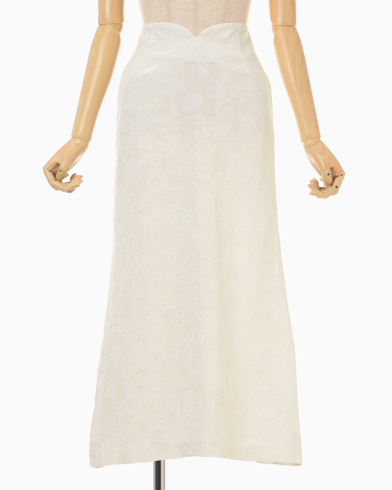 Raised Jacquard A-Line Skirt - ecru - Mame Kurogouchi