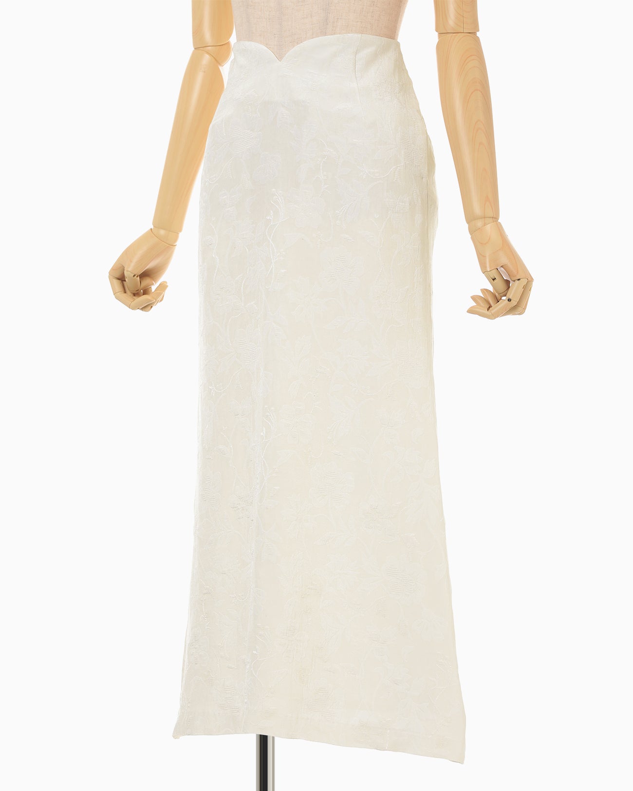 Raised Jacquard A-Line Skirt - ecru - Mame Kurogouchi