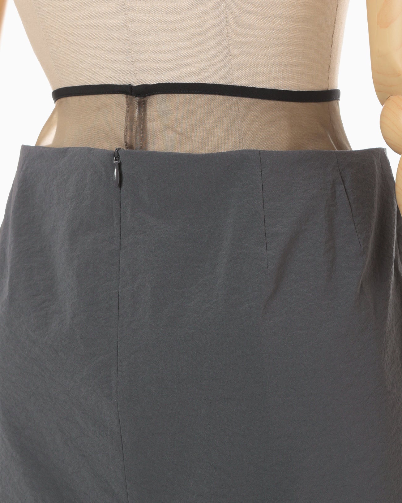 Stretch Beaded Detail Skirt - grey - Mame Kurogouchi