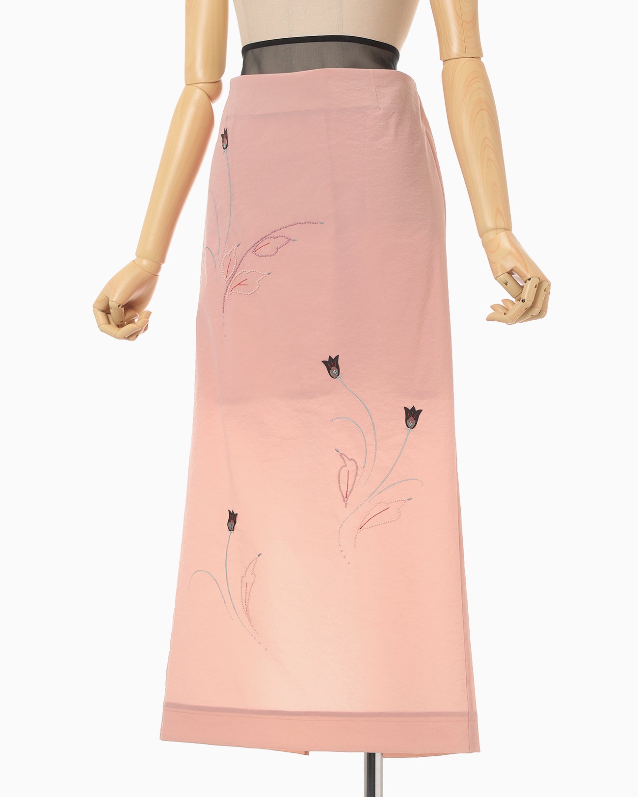 Stretch Beaded Detail Skirt - pink - Mame Kurogouchi