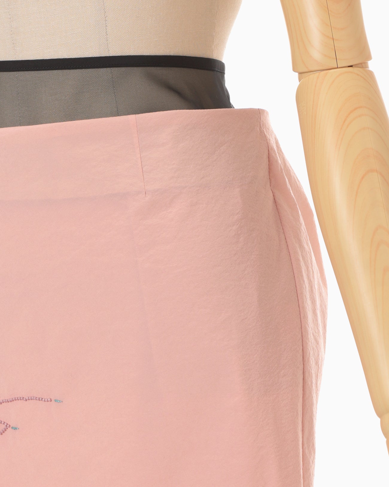 Stretch Beaded Detail Skirt - pink - Mame Kurogouchi