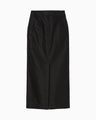 Cotton High Waisted Work Skirt - black