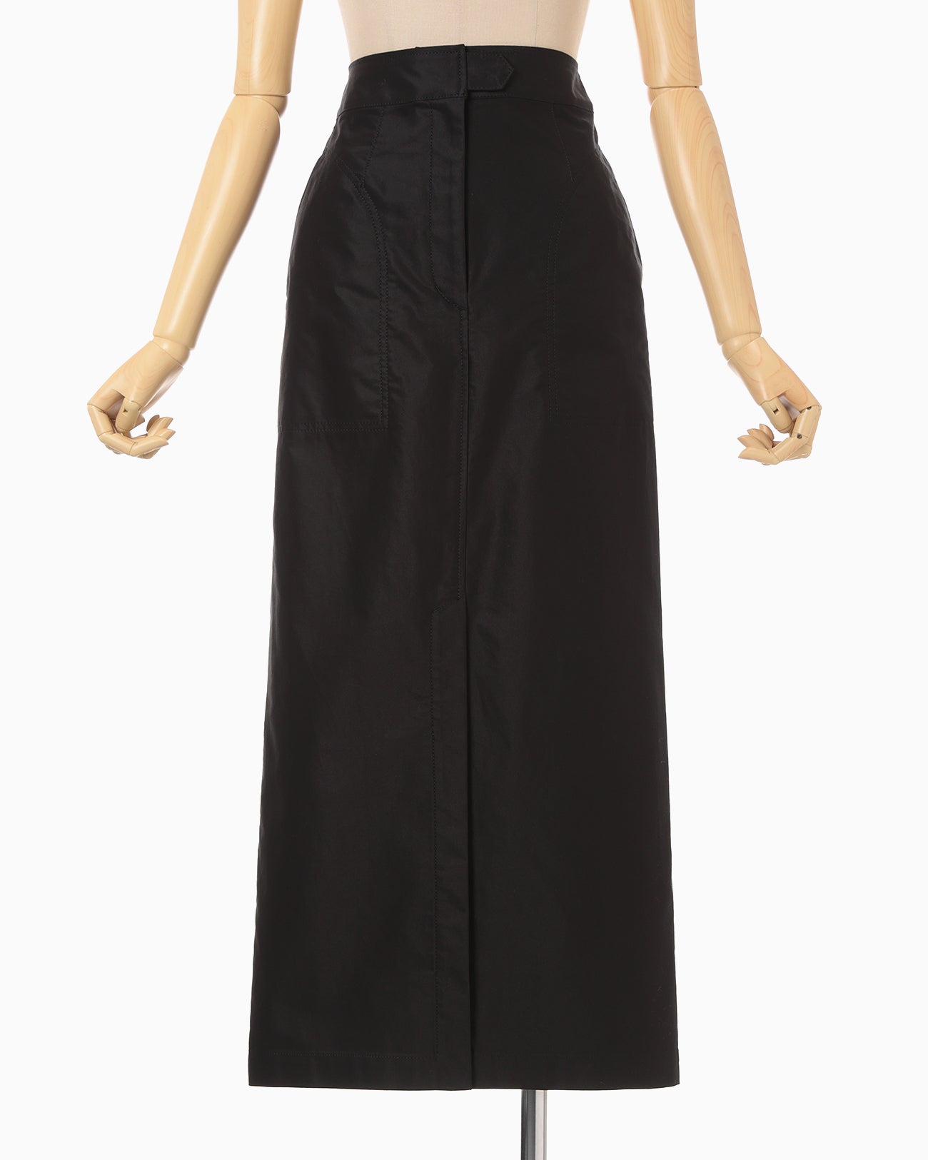 Cotton High Waisted Work Skirt - black - Mame Kurogouchi