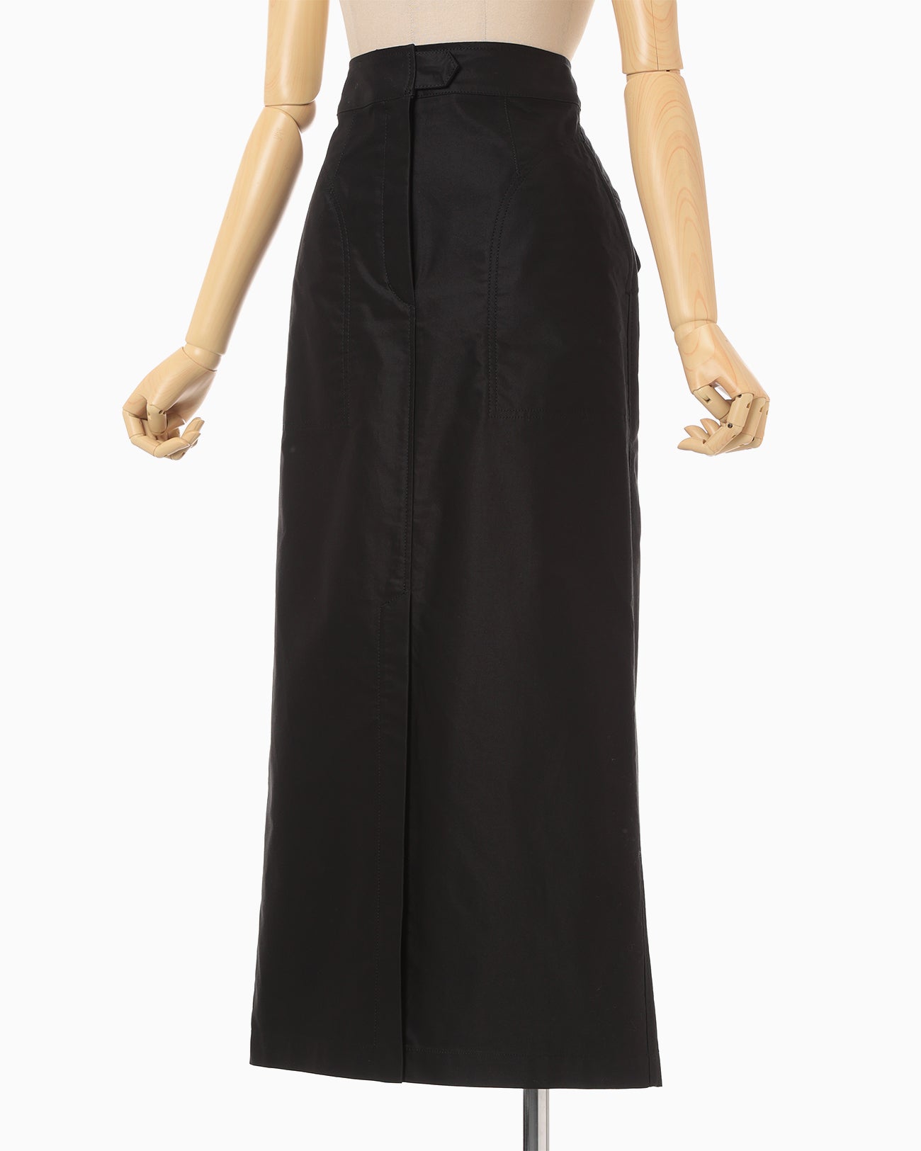 Cotton High Waisted Work Skirt - black - Mame Kurogouchi