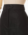 Cotton High Waisted Work Skirt - black