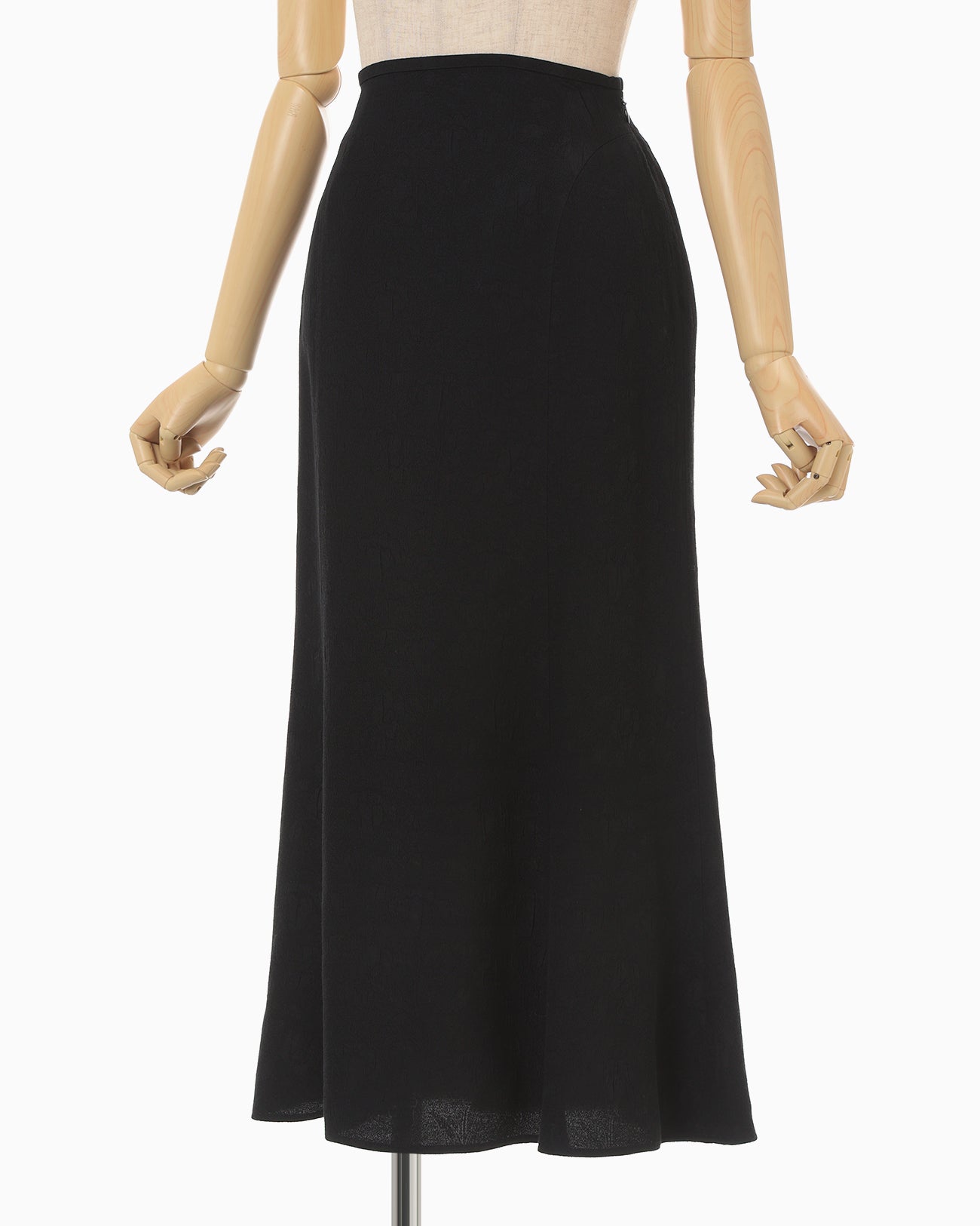 Puffed Floral Jacquard Skirt - black - Mame Kurogouchi