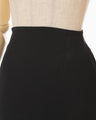 Puffed Floral Jacquard Skirt - black
