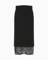 Raschel Lace Layered Skirt - black