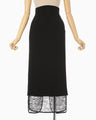 Raschel Lace Layered Skirt - black