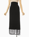 Raschel Lace Layered Skirt - black