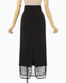Raschel Lace Layered Skirt - black