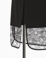 Raschel Lace Layered Skirt - black