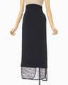 Raschel Lace Layered Skirt - navy