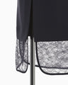 Raschel Lace Layered Skirt - navy