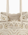Cording Embroidery Bucket Bag - beige