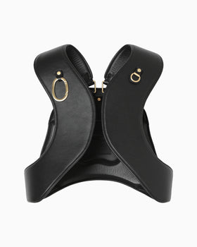 Yama Leather Vest - black