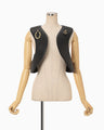 Yama Leather Vest - black