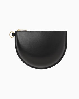 Monogram 3D Leather Pouch - black
