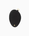 Monogram Rounded Leather Card Sleeve - black