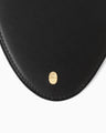 Monogram Rounded Leather Card Sleeve - black