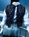 Cord Embroidery Vest - black