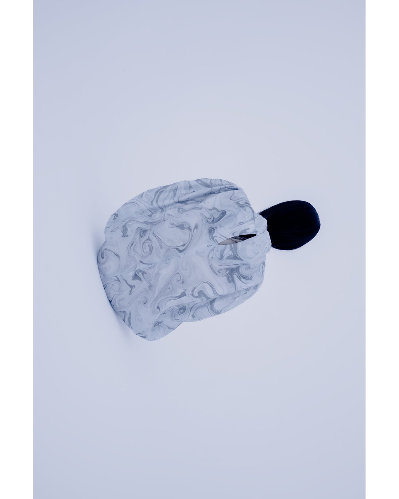 Silk Wool Marbling Dress - grey