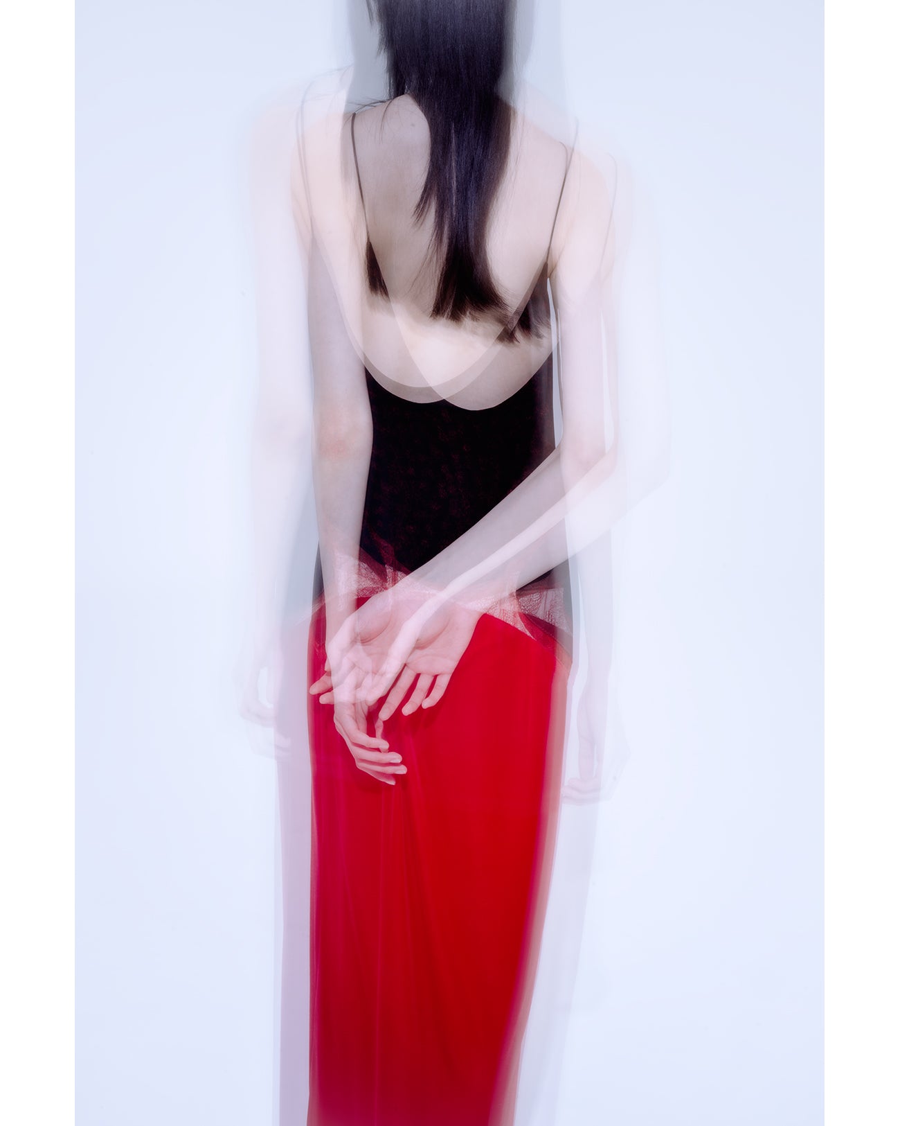 Cupro Triacetate Floral Jacquard Camisole Dress - black × black