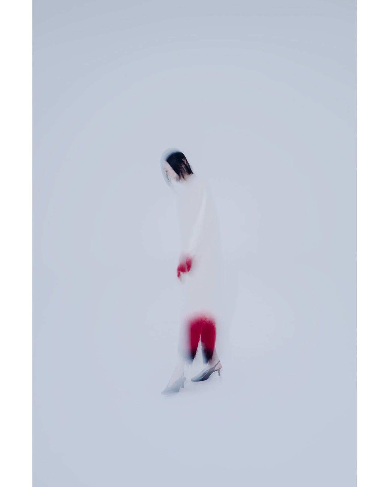 Fur Knitted Dress - white