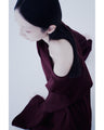 Double Jersey Asymmetric Dress - bordeaux