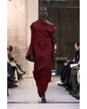 Double Jersey Asymmetric Dress - bordeaux