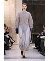 Asymmetric Knitted Volume Dress - grey
