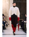 Fur Knitted Cardigan - white
