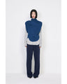 Cotton Jersey Asymmetry Top - blue