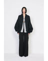 Floral Jacquard Triple Cloth Jacket - black