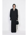 Floral Jacquard Shirt Dress - black