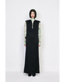 Marble Print Jersey High Neck Top - green