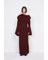 Double Jersey Asymmetric Dress - bordeaux