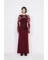 Double Jersey Asymmetric Bustier - bordeaux