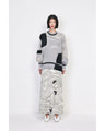 "Katachi" Motif Knited Top - grey