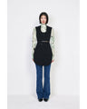 Cow Hide Leather Narrow Belt - green