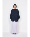 Triacetate Satin Military Style Skirt - purple