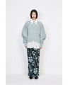 Velour Jersey I-Line Skirt - navy
